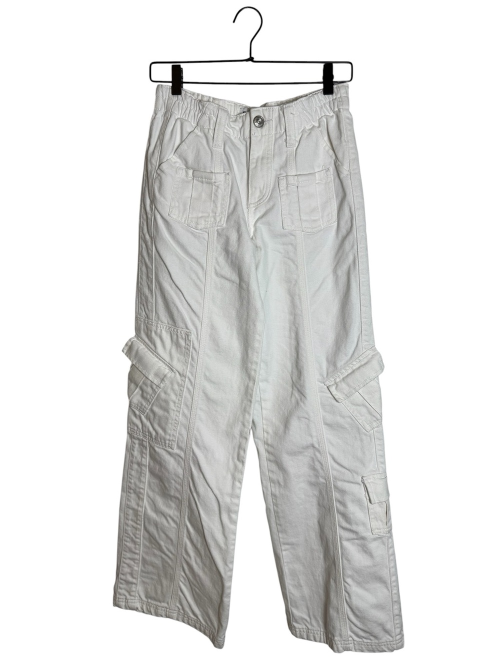 BDG Urban Outfitters White Y2K Cargo Straight Leg Cargo Utility Pants